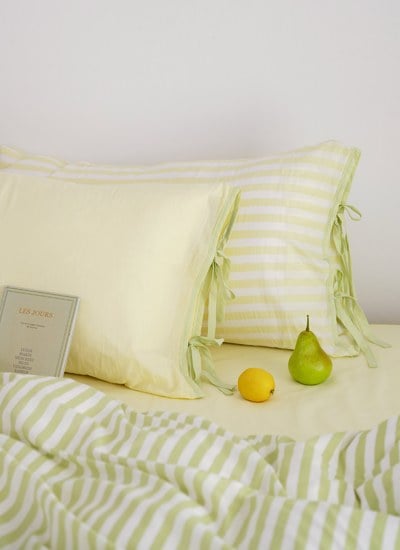 開心果優格  / 檸檬優格 - 華爾紗 ( 純棉 ) 枕套 / 2入組