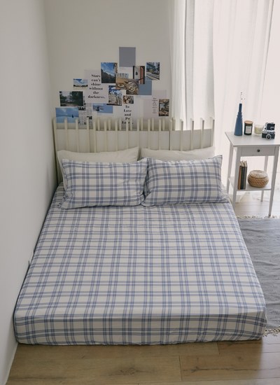 藍莓格格 - 雙層紗床包組 ( 床包 + 枕套 )