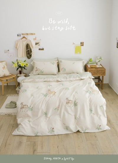 小鹿舞曲 - 天絲棉四件組 ( 床包 + 被套 + 枕套 )  / Sybil-Ho 聯名款