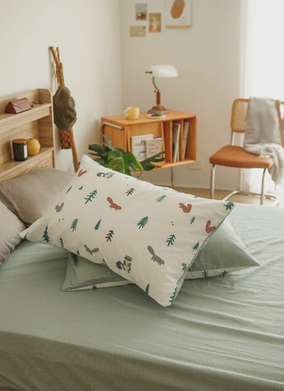 捉迷藏 - 純棉床包組 ( 床包 + 枕套 )