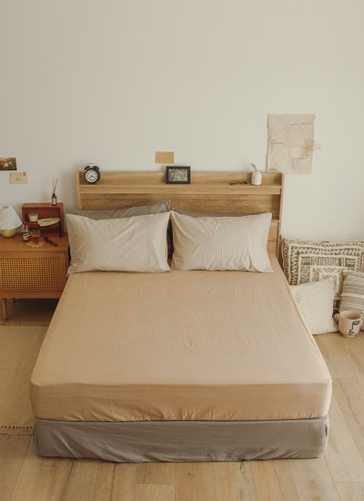 Latte - 純棉床包組 ( 床包 + 枕套 )