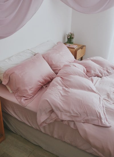 淺粉月季 - 天絲被套