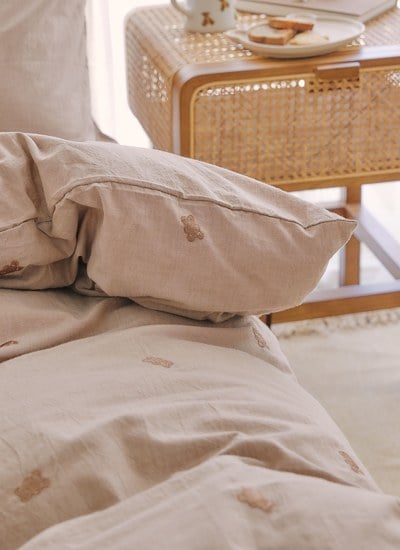 可可咖ｘTeddy刺繡 - 水洗棉被套