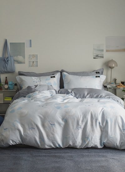 鯨語 - 天絲四件組 ( 床包 + 被套 + 枕套 )