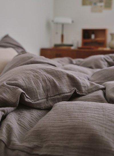 胡桃棕 - 二重紗 / 雙層紗被套