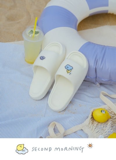 【福利品】LEMONY&CLOUD - 奶油厚底拖鞋 / Second Morning 正版授權