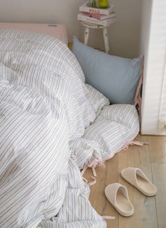 海鹽芝士 / 苺果芝士 - 華爾紗 ( 純棉 ) 條紋被套