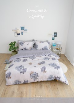 夏日蔚藍 - 天絲棉四件組 ( 床包 + 被套 + 枕套 ) / Sybil-Ho 聯名款