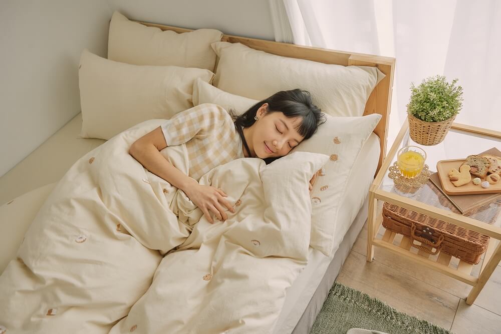 奶油黃x麵包刺繡水洗棉被套/枕套 奶油黃x麵包刺繡水洗棉被套/枕套