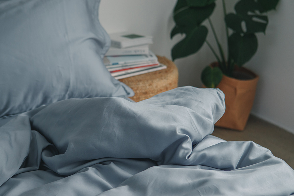 藍花亞麻-天絲床包