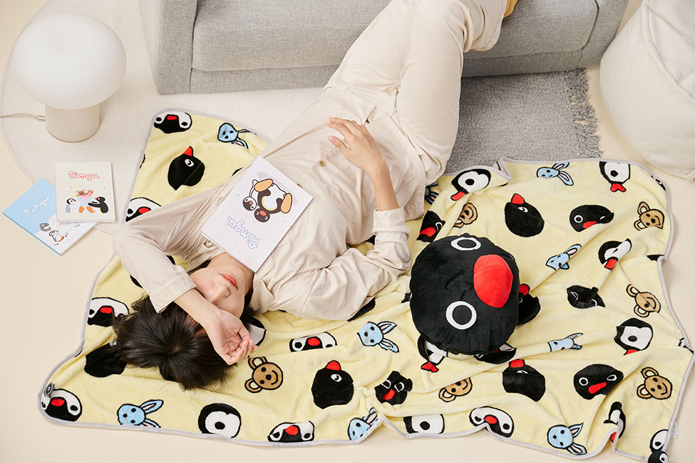 Pingu聯名抱枕毯